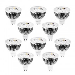 4W GU5.3(MR16) LED Spotlight MR16 4 High Power LED 360-400 lm Warm White / Cool White / Natural White Dimmable DC 12 / AC 12 V 10 pcs  