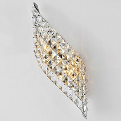 Crystal Wall Light, 2 Light,Modern Incision Electroplate Tempering  