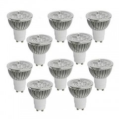 4W GU10 LED Spotlight 4 High Power LED 360-400 lm Warm White / Cool White / Natural White AC 85-265 V 10 pcs  