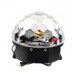 6X3W RGB LED MP3 DJ Club Pub Disco Party Crystal Magic Ball Stage Laser Light(AC100-240V)  