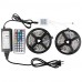 KWB Led Strip Lights Kit waterproof SMD 5050 32.8 Ft (10M) 300leds RGB with 44key Ir Controller and Power Supply  