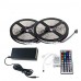 Waterproof 2×5M 150X5050 SMD RGB LED Strip Light and 44Key Remote Controller and 6A EU Power Supply (AC110-240V)  