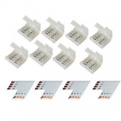 ZDM® 4 Group 4-Pins Solderless Connector For 10MM 5050 RGB LED Strip Lights  