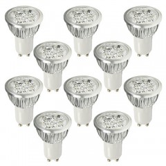 LOHAS® 10PCS GU10 6W 530-580LM 6000-6500K Cold White Light LED Spot Bulb (AC 110-240V)  