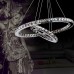 Pendant Light Luxury Modern LED Crystal Living Two Rings  