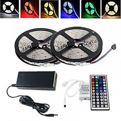 10M Waterproof 150X5050RGB LED Strip Light 44Key(1BIN 2)Remote Controller 12V/6A AU/EU/UK/US Power Supply(AC100-240V)  