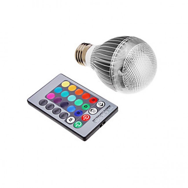 9W E26/E27 LED Globe Bulbs Integrate LED 500 lm RGB Remote-Controlled AC 85-265 V  