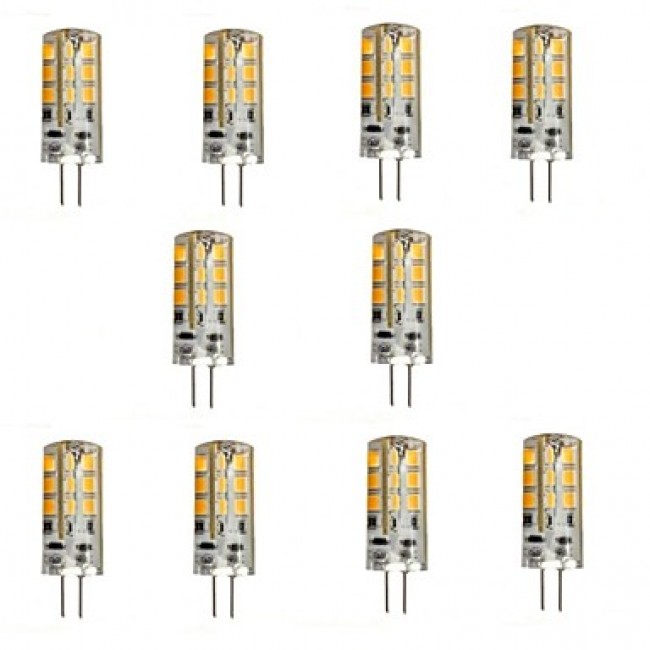 3W G4 LED Bi-pin Lights 24 SMD 2835 270 lm Warm White DC 12 V 10 pcs  