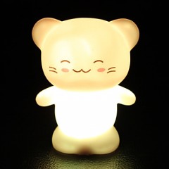 6.5*6.5*8CM Christmas  Lovely Small Colorful Happy Cat Can Household Decorative The Lantern Festival Light LED Lamp  