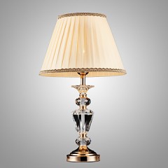 SL® Iron Desk Lamp with Crystal Pillar Cloth Shade Classic Lighting  