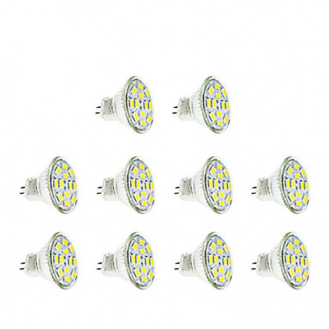 6W GU4(MR11) LED Spotlight MR11 12 SMD 5730 570 lm Warm White / Cool White DC 12 V 10 pcs  