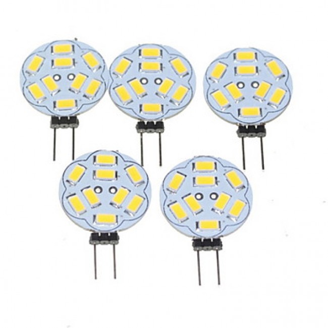 5 x G4 / MR11/ GU4 / GZ4  4.5W  Warm White 450LM Led Light Bulbs (12V AC/DC)  