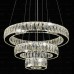 LED Crystal Pendant Lights Modern Lighting Three Rings D406080 K9 Large Crystal Hotel Ceiling Light Fixtures  