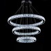 LED Crystal Pendant Lights Modern Lighting Three Rings D406080 K9 Large Crystal Hotel Ceiling Light Fixtures  