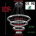 LED Crystal Pendant Lights Ceiling Lighting Clear Crystal Round 4 Rings 20CM 40CM 60CM 80CM LED Source Fixtures  