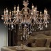 Chandelier Crystal  Cognac Color Luxury Modern 2 Tiers Living 15 Lights  