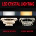 Crystal LED Pendant Lights Lighting Modern Single Rings D70CM K9 Large Crystal Indoor Ceiling Light Fixtures  