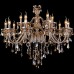 Chandelier Crystal  Cognac Color Luxury Modern 2 Tiers Living 15 Lights  