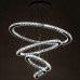 LED Crystal Pendant Lights Ceiling Lighting Clear Crystal Round 4 Rings 20CM 40CM 60CM 80CM LED Source Fixtures  