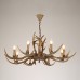 8 Heads Retro Antler Chandelier Lamp Mule Deer Pedant Lamp Fit for the Hotel / Coffee Room Decorate Chandelier Light  