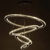 LED Crystal Pendant Lights Ceiling Lighting Clear Crystal Round 4 Rings 20CM 40CM 60CM 80CM LED Source Fixtures  