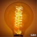 E27 60W G80 Around The Wire American Restaurant Ball Edison Retro Decorative Light Bulbs  