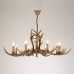 8 Heads Retro Antler Chandelier Lamp Mule Deer Pedant Lamp Fit for the Hotel / Coffee Room Decorate Chandelier Light  