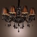 Chandelier Luxury Modern Black Crystal Living 8 Lights  