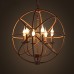 Sitting Room Lights Nordic Country, Wrought Iron American Retro Candle Chandelier The Black Chandelier Villa  