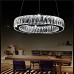 Crystal LED Pendant Lights Lighting Modern Single Rings D70CM K9 Large Crystal Indoor Ceiling Light Fixtures  