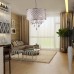 Drum Chandelier Crystal Modern 4 Lights  