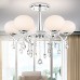 Max 40W Chandelier ,  Modern/Contemporary Electroplated Feature for Crystal Metal Living Room / Dining Room  